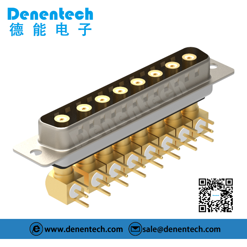 Denentech Factory direct sales 8W8 high power DB connector male coaxial right angle DIP power supply connector d-sub connectors